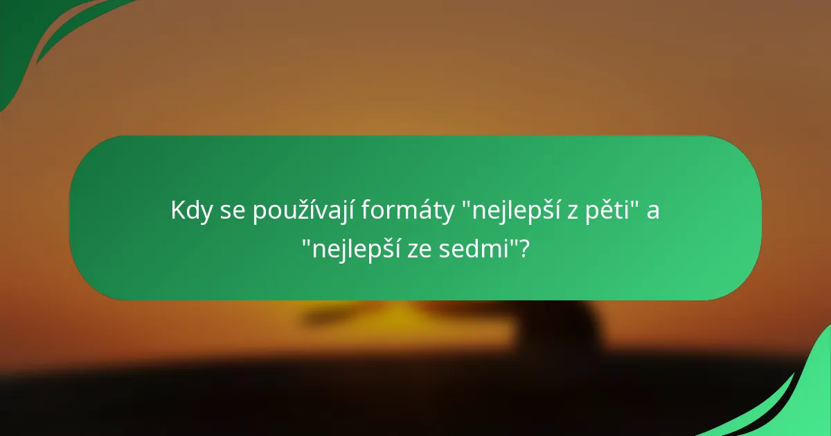 Kdy se používají formáty 
